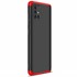 Microsonic Samsung Galaxy A71 Kılıf Double Dip 360 Protective Siyah Kırmızı 2