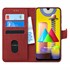 Microsonic Samsung Galaxy M31 Kılıf Fabric Book Wallet Kırmızı 1