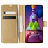Microsonic Samsung Galaxy M51 Kılıf Delux Leather Wallet Gold 1