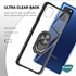 Microsonic Samsung Galaxy A91 Kılıf Grande Clear Ring Holder Siyah 4