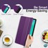 Microsonic Samsung Galaxy Tab A8 X200 Kılıf Slim Translucent Back Smart Cover Pembe 5