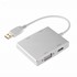 Microsonic USB 3 0 to VGA HDMI LAN DVI Adapter 4 in 1 USB Dönüştürücü Adaptör Kablo Gri 1