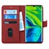 Microsonic Xiaomi Mi Note 10 Kılıf Fabric Book Wallet Kırmızı 1