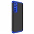 Microsonic Xiaomi Mi Note 10 Lite Kılıf Double Dip 360 Protective Siyah Mavi 2