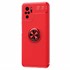Microsonic Xiaomi Redmi Note 10S Kılıf Kickstand Ring Holder Kırmızı 2