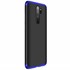 Microsonic Xiaomi Redmi Note 8 Pro Kılıf Double Dip 360 Protective Siyah Mavi 2
