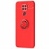 Microsonic Xiaomi Redmi Note 9 Kılıf Kickstand Ring Holder Kırmızı 2