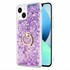 Microsonic Apple iPhone 13 Kılıf Glitter Liquid Holder Mor 1