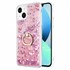 Microsonic Apple iPhone 13 Kılıf Glitter Liquid Holder Pembe 1