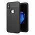 Microsonic Apple iPhone X Kılıf Deri Dokulu Silikon Siyah 1