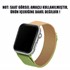 Microsonic Apple Watch Series 8 45mm Kordon Dual Color Luxe Metal Twist Gold Yeşil 2