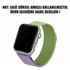 Microsonic Apple Watch SE 44mm Kordon Dual Color Luxe Metal Twist Yeşil Lila 2