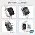 Microsonic Apple Watch Series 6 44mm Kordon Transparent Clear Band Siyah 4
