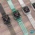 Microsonic Apple Watch SE 44mm Kordon Transparent Clear Band Yeşil 5