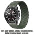 Microsonic Samsung Galaxy Watch Active 2 44mm Kordon Medium Size 155mm Braided Solo Loop Band Koyu Yeşil 2