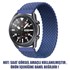 Microsonic Samsung Galaxy Watch 3 45mm Kordon Large Size 165mm Braided Solo Loop Band Lacivert 2
