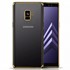 Microsonic Samsung Galaxy A8 2018 Kılıf Skyfall Transparent Clear Gold 1