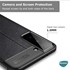 Microsonic Samsung Galaxy S21 FE Kılıf Deri Dokulu Silikon Lacivert 5