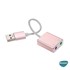 Microsonic USB Sound Card Kablo USB to 3 5mm Kulaklık ve Mikrofon Çevirici Adaptör Rose Gold 3