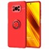 Microsonic Xiaomi Poco X3 NFC Kılıf Kickstand Ring Holder Kırmızı 1