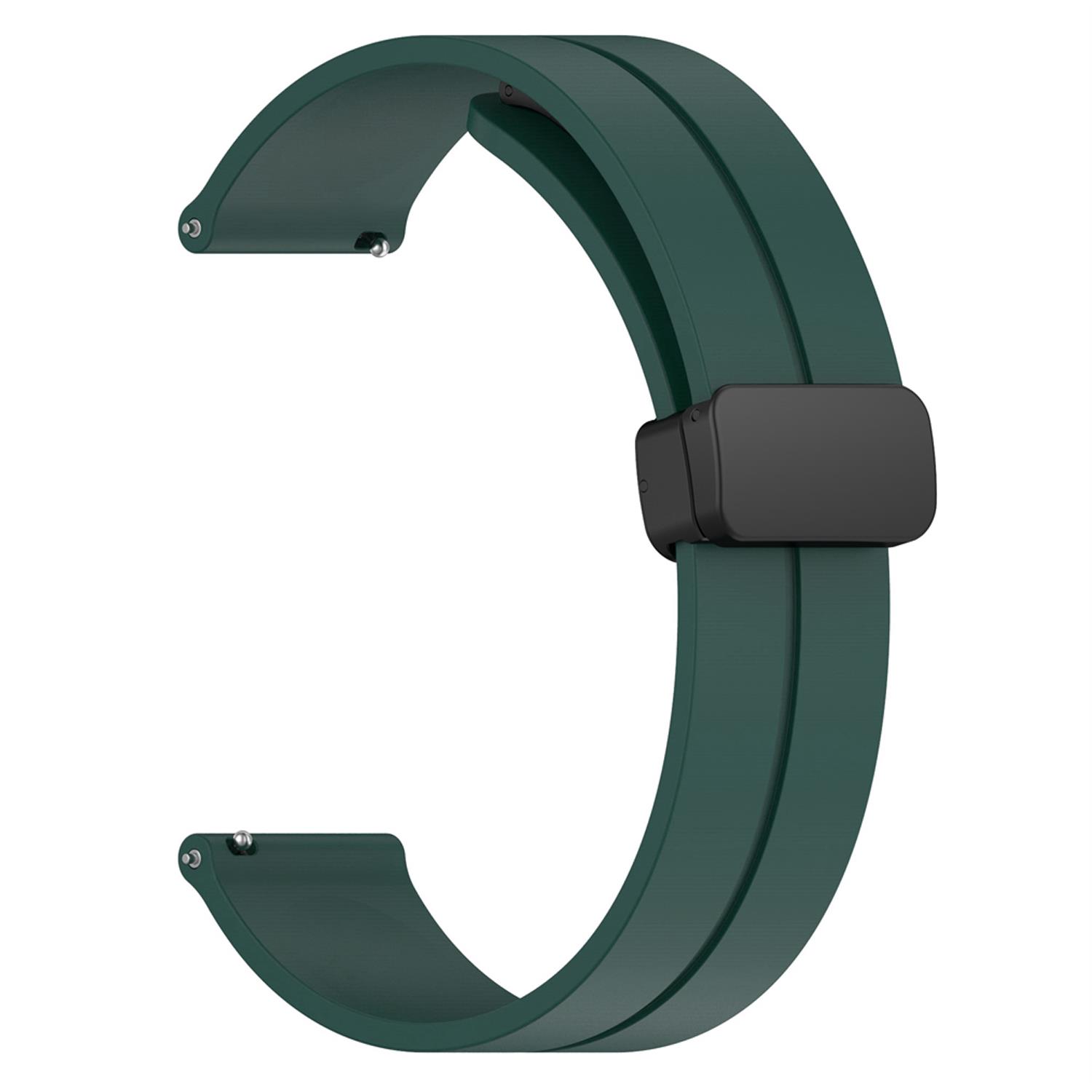 Microsonic Samsung Galaxy Watch Active 2 44mm Kordon Ribbon Line Koyu Yeşil