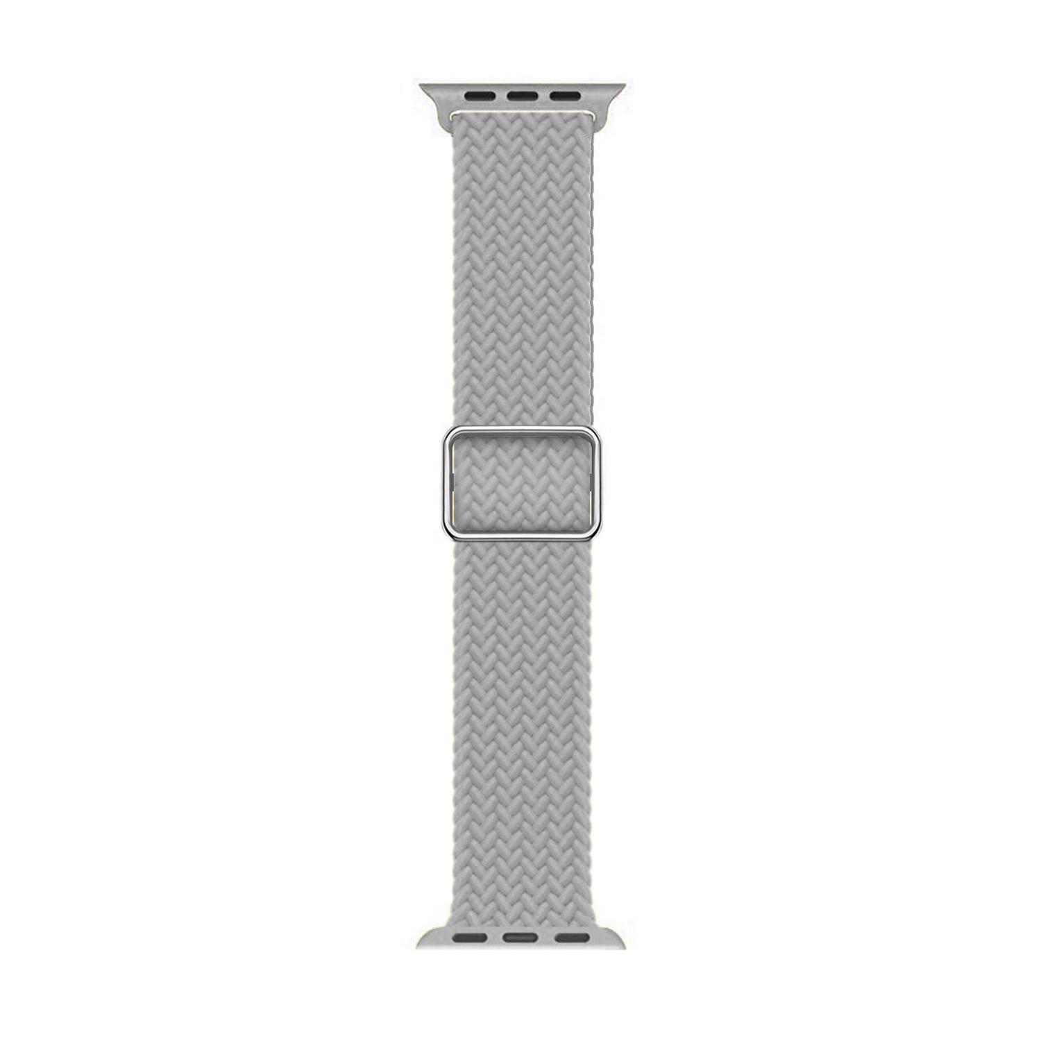 Microsonic Apple Watch SE 44mm Kordon Knitted Fabric Loop Gri