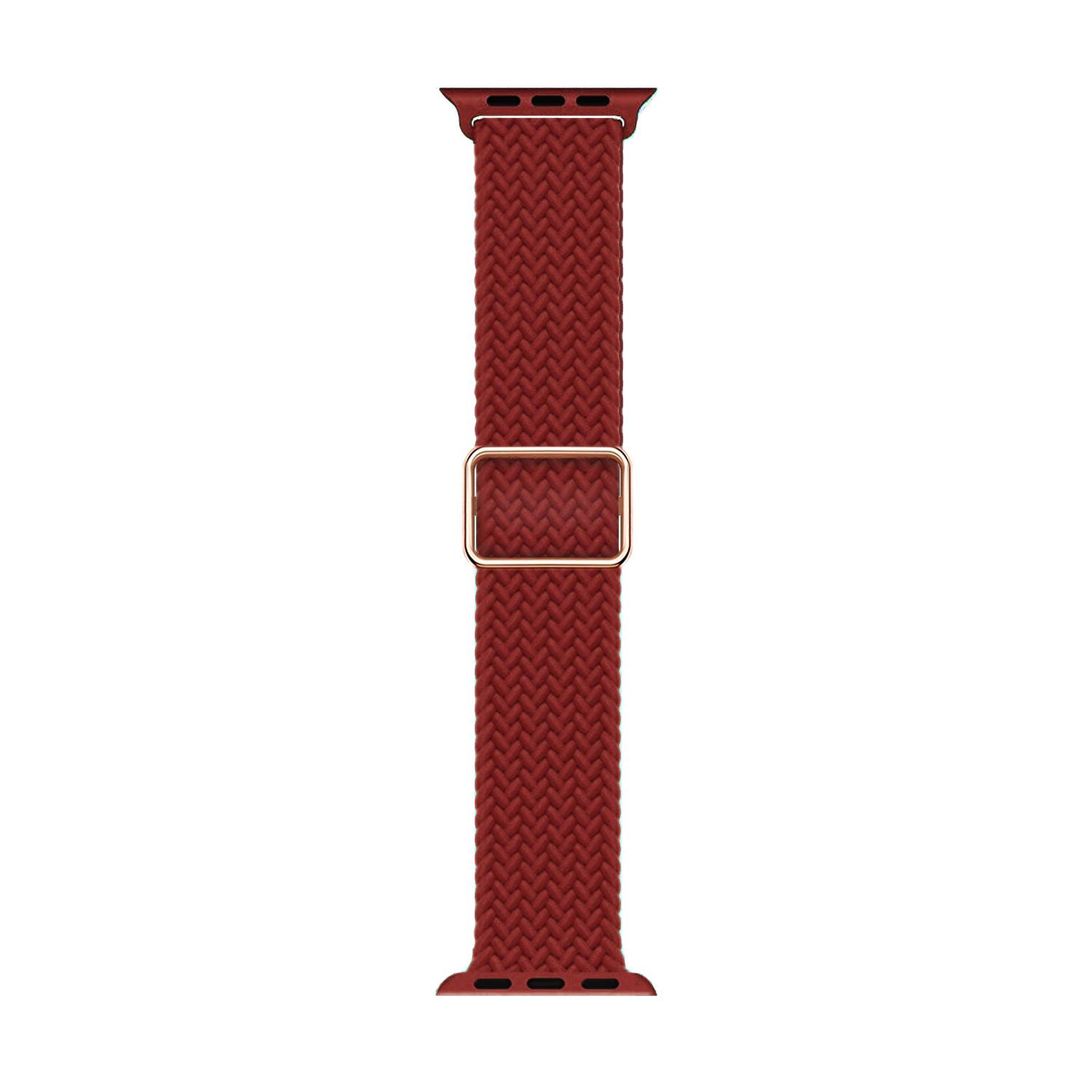 Microsonic Apple Watch Series 5 44mm Kordon Knitted Fabric Loop Kırmızı