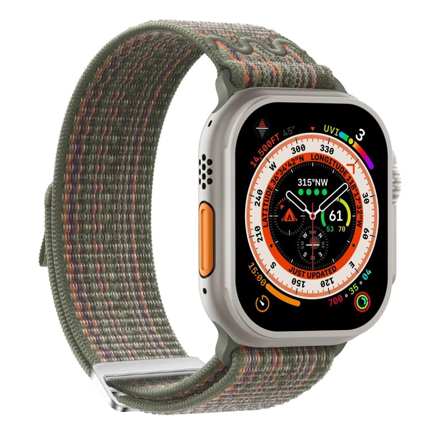 Microsonic Apple Watch Series 9 45mm Kordon Terra Strand Koyu Yeşil
