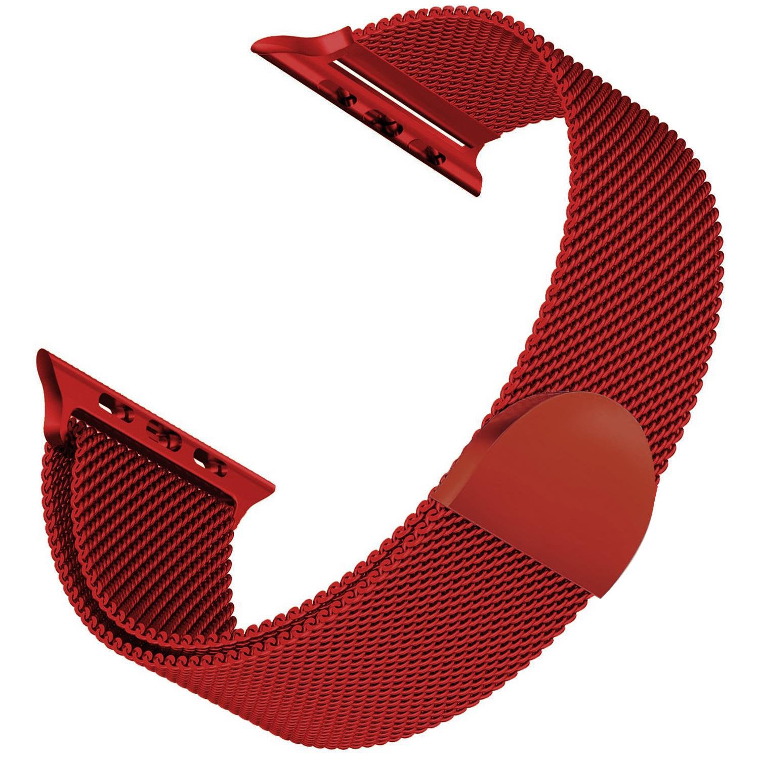 Microsonic Apple Watch Ultra 2 Kordon Luxe Metal Twist Koyu Kırmızı
