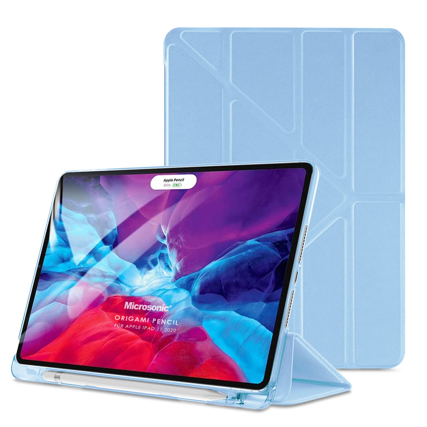 Microsonic Apple iPad Pro 11 2020 2 Nesil Kılıf A2228-A2068-A2230 Origami Pencil Mavi