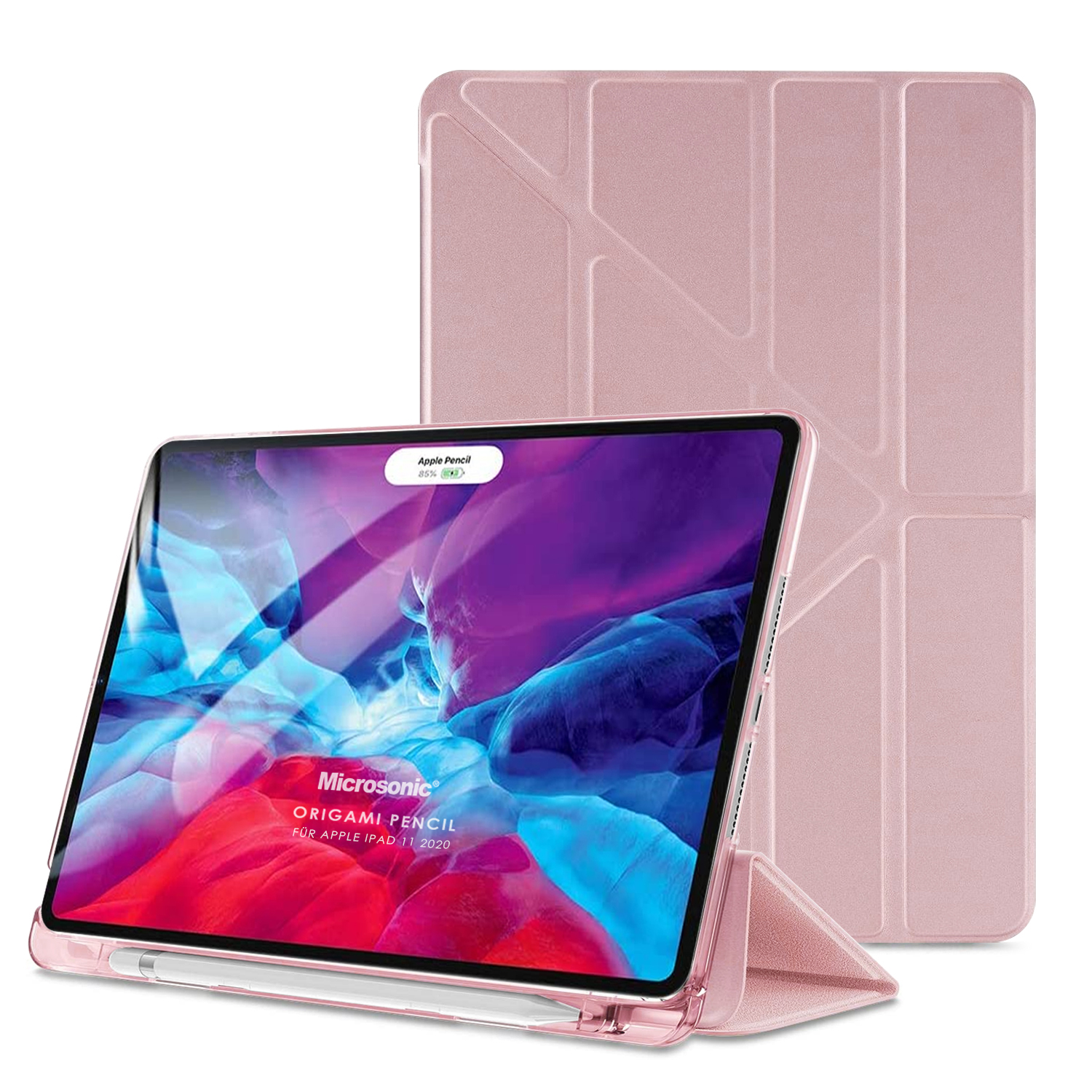 Microsonic Apple iPad Pro 11 2022 4 Nesil Kılıf A2759-A2435-A2761-A2762 Origami Pencil Rose Gold