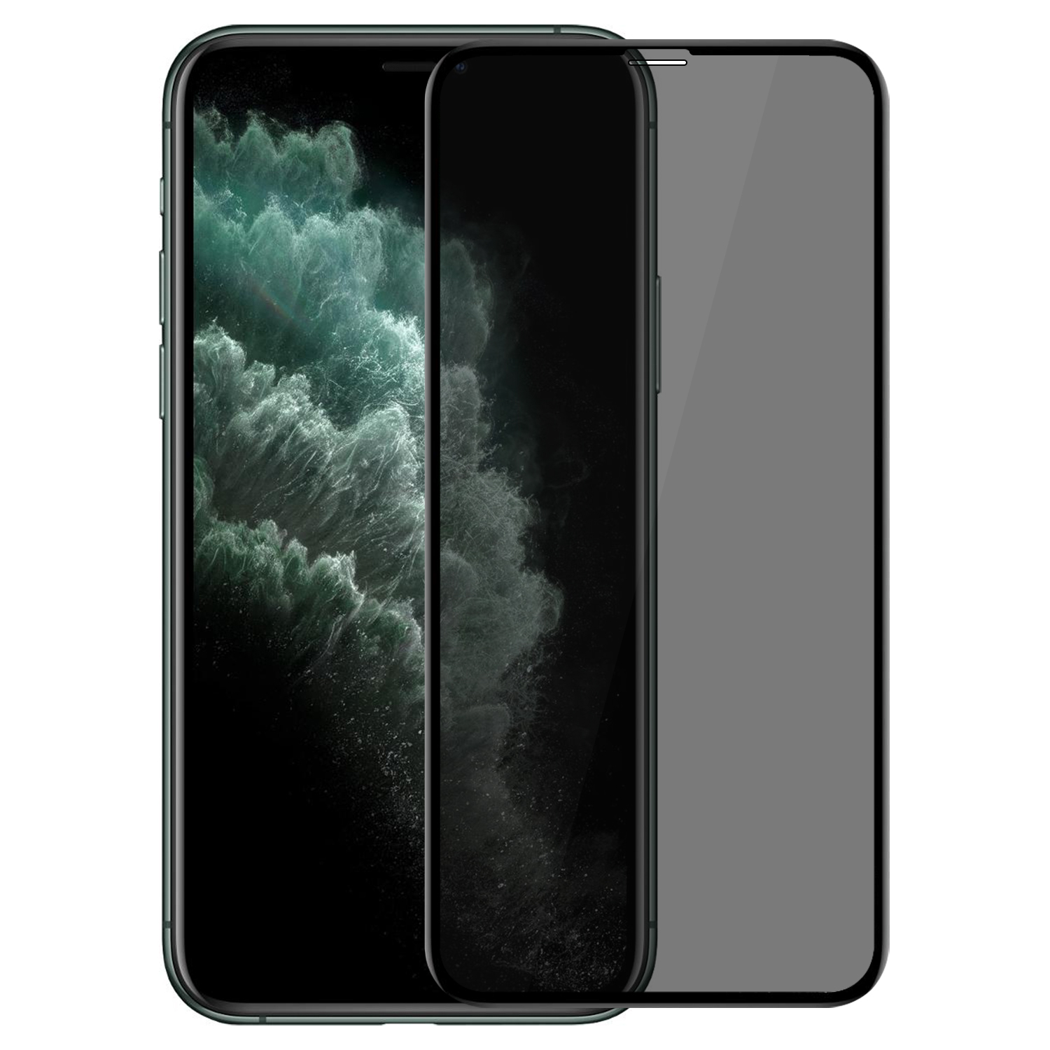Microsonic Apple iPhone 11 Pro 5 8 Privacy 5D Gizlilik Filtreli Cam Ekran Koruyucu Siyah