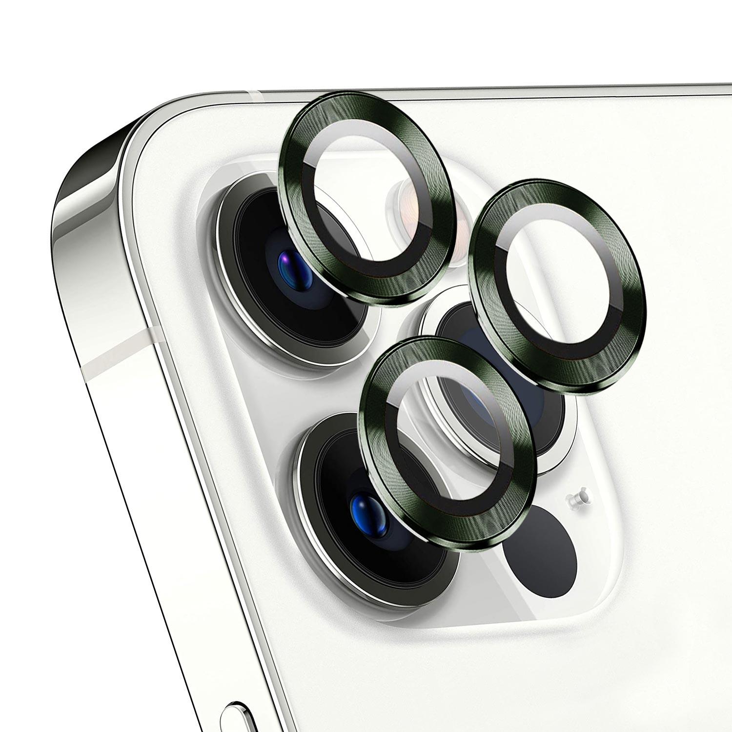 Microsonic Apple iPhone 15 Pro Tekli Kamera Lens Koruma Camı Koyu Yeşil