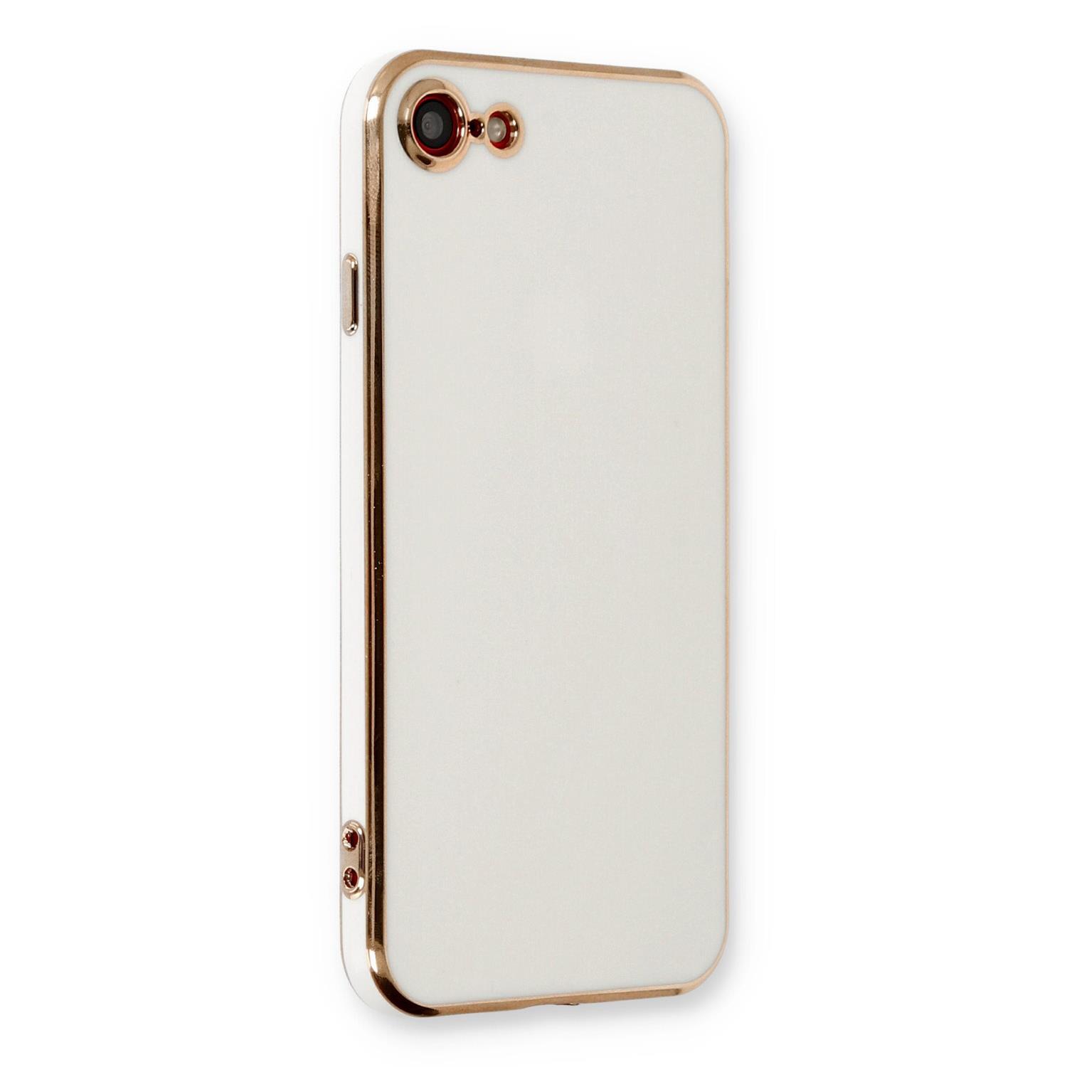 Microsonic Apple iPhone 8 Kılıf Olive Plated Beyaz