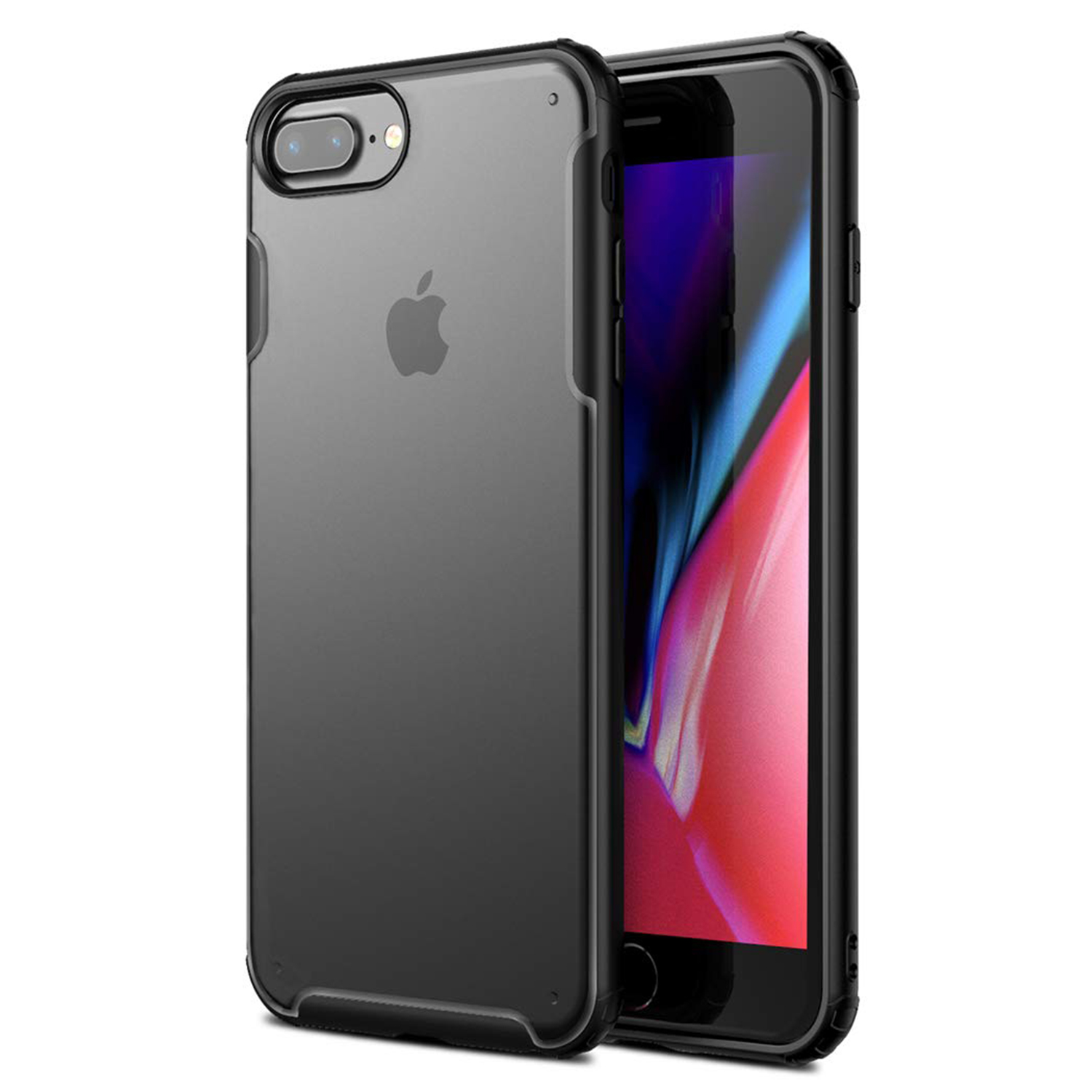Microsonic Apple iPhone 7 Plus Kılıf Frosted Frame Siyah