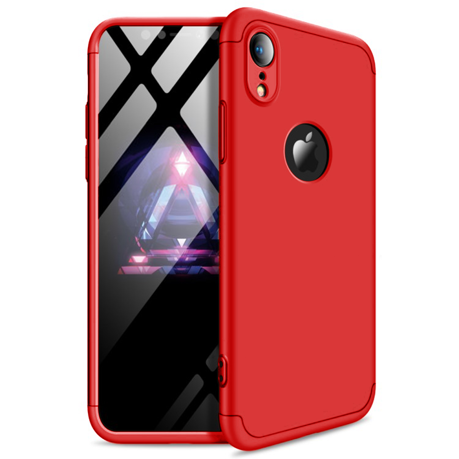 Microsonic Apple iPhone XR 6 1 Kılıf Double Dip 360 Protective Kırmızı