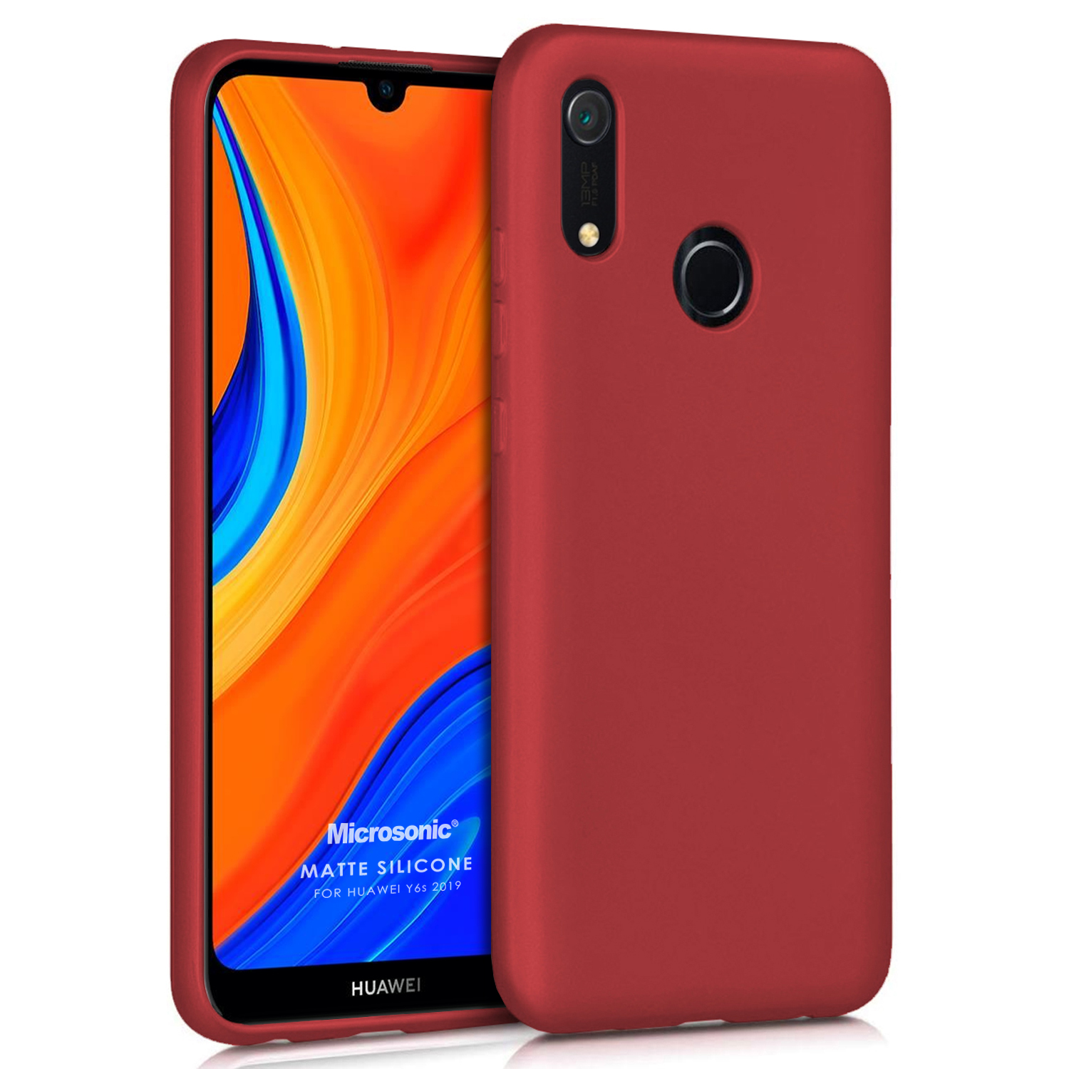 Microsonic Matte Silicone Huawei Y6s 2019 Kılıf Kırmızı