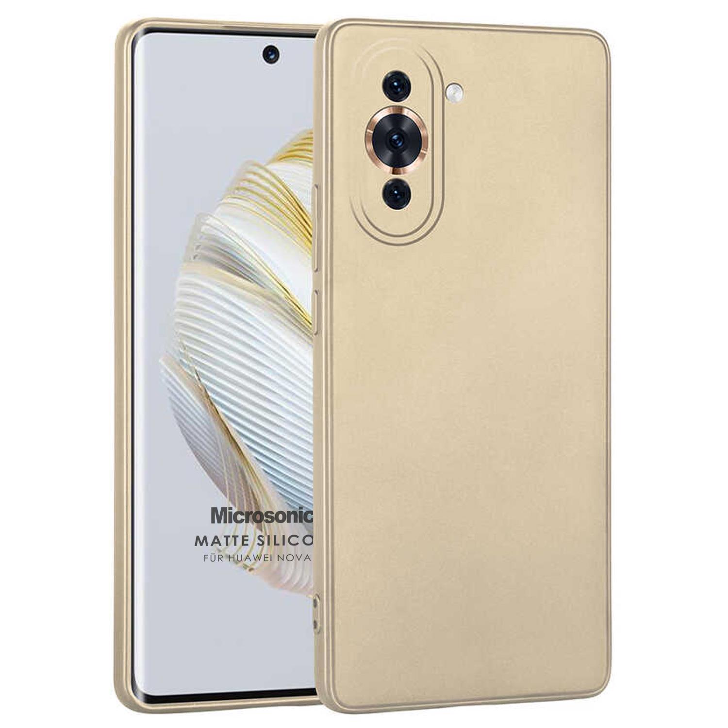 Microsonic Matte Silicone Huawei Nova 10 Kılıf Gold
