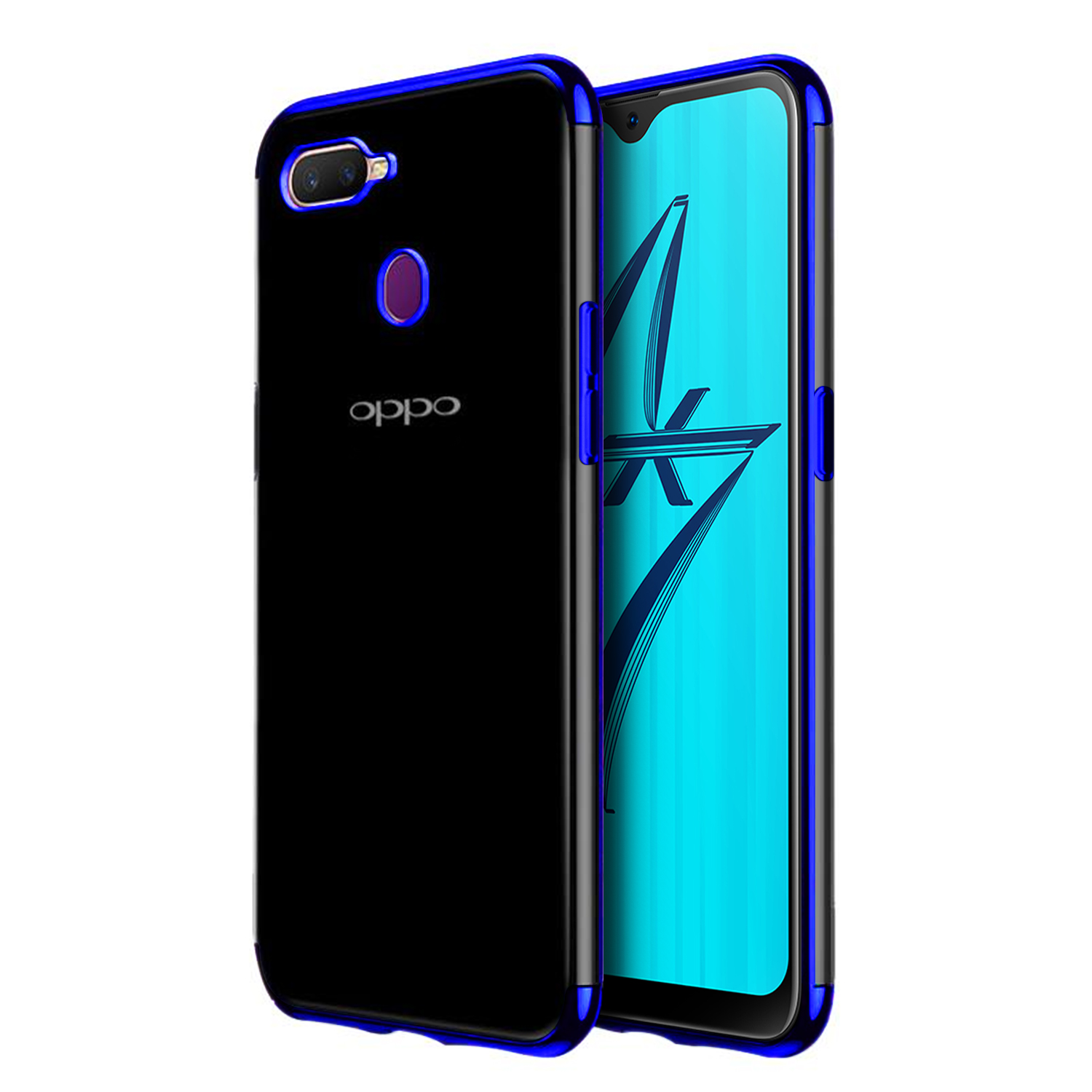 Microsonic Oppo F9 F9 Pro Kılıf Skyfall Transparent Clear Mavi