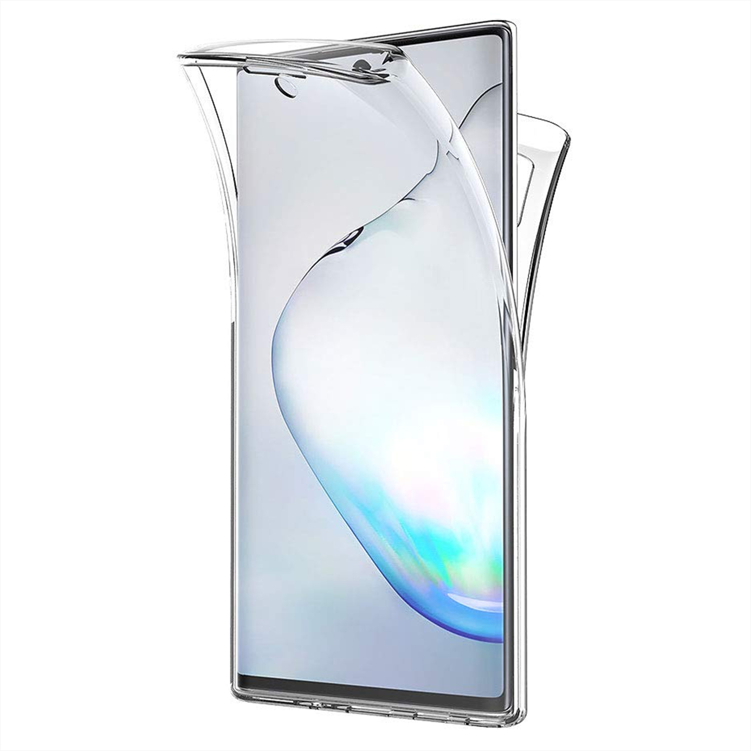 Microsonic Samsung Galaxy Note 10 Kılıf 6 tarafı tam full koruma 360 Clear Soft Şeffaf
