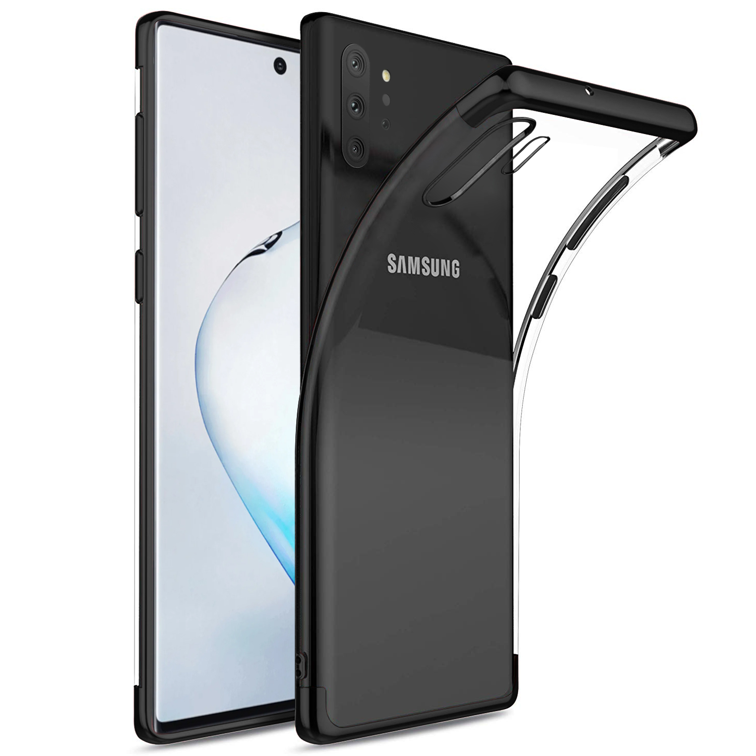 Microsonic Samsung Galaxy Note 10 Plus Kılıf Skyfall Transparent Clear Siyah