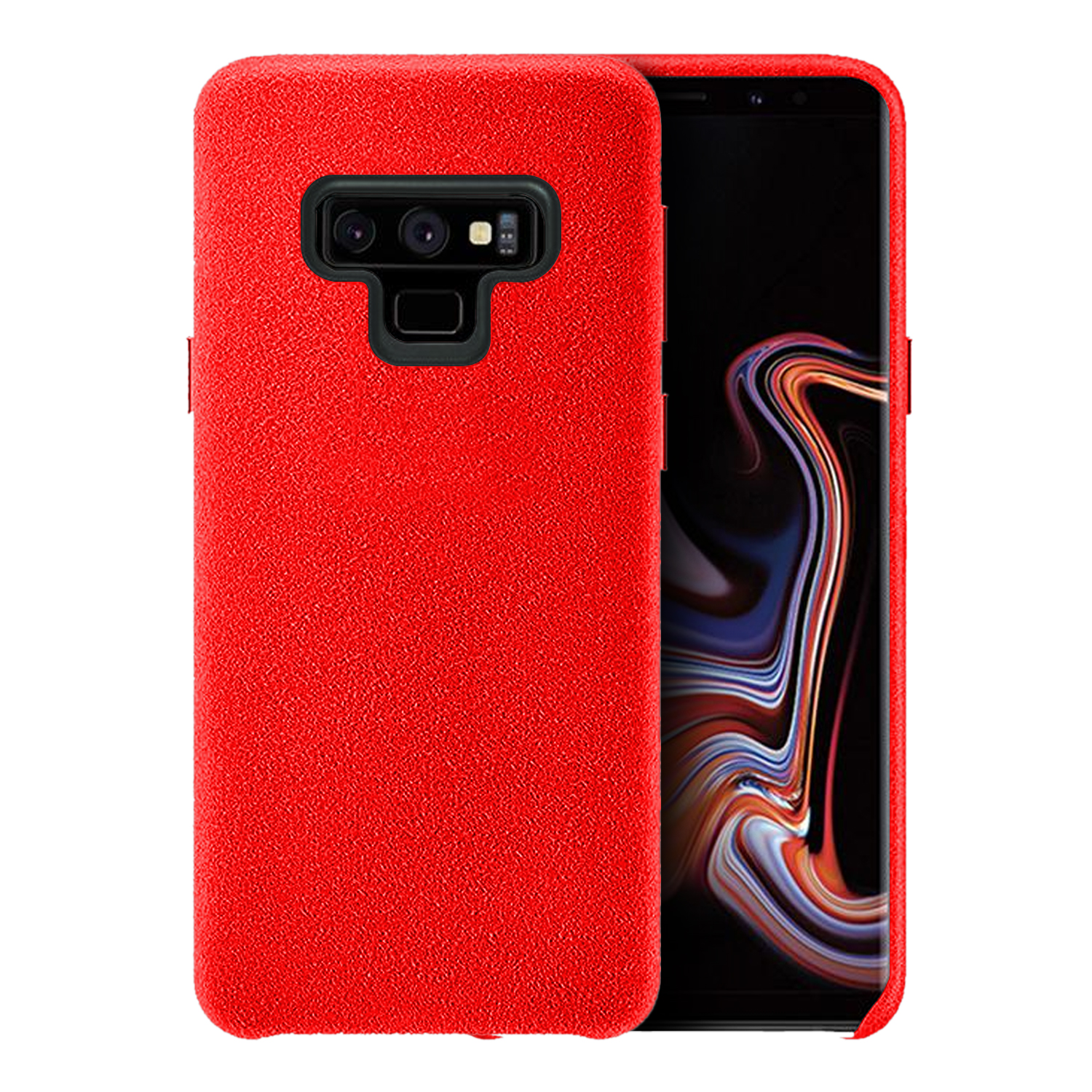 Microsonic Samsung Galaxy Note 9 Kılıf Alcantara Süet Kırmızı