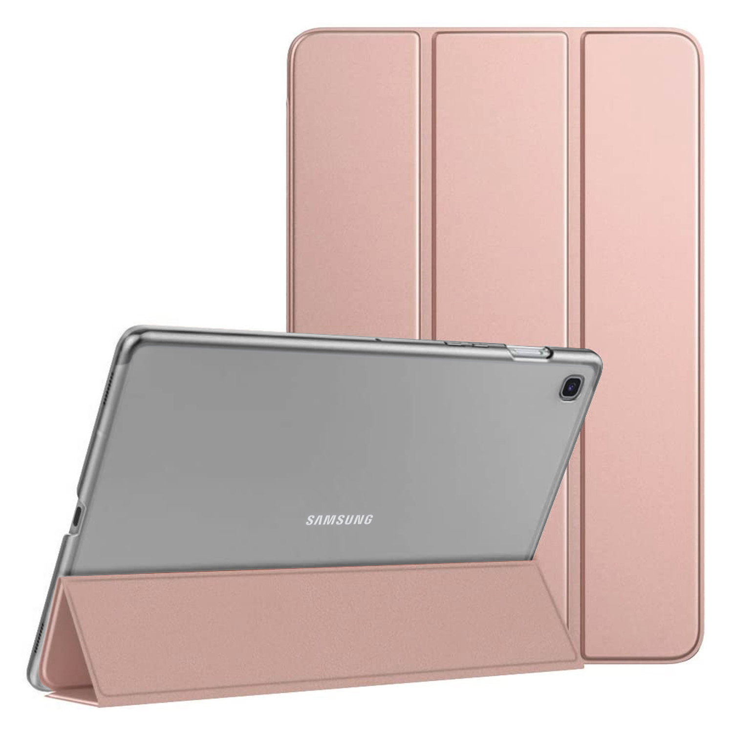 Microsonic Samsung Galaxy Tab A7 Lite T225 Kılıf Slim Translucent Back Smart Cover Rose Gold