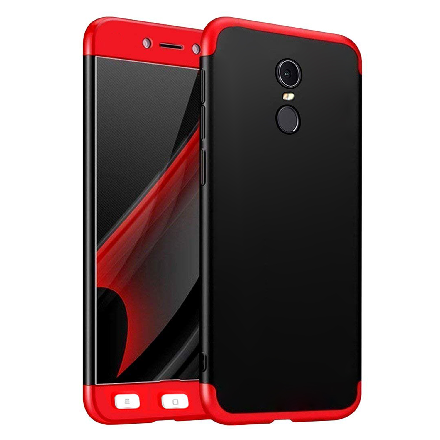 Microsonic Xiaomi Redmi Note 4X Kılıf Double Dip 360 Protective Siyah Kırmızı