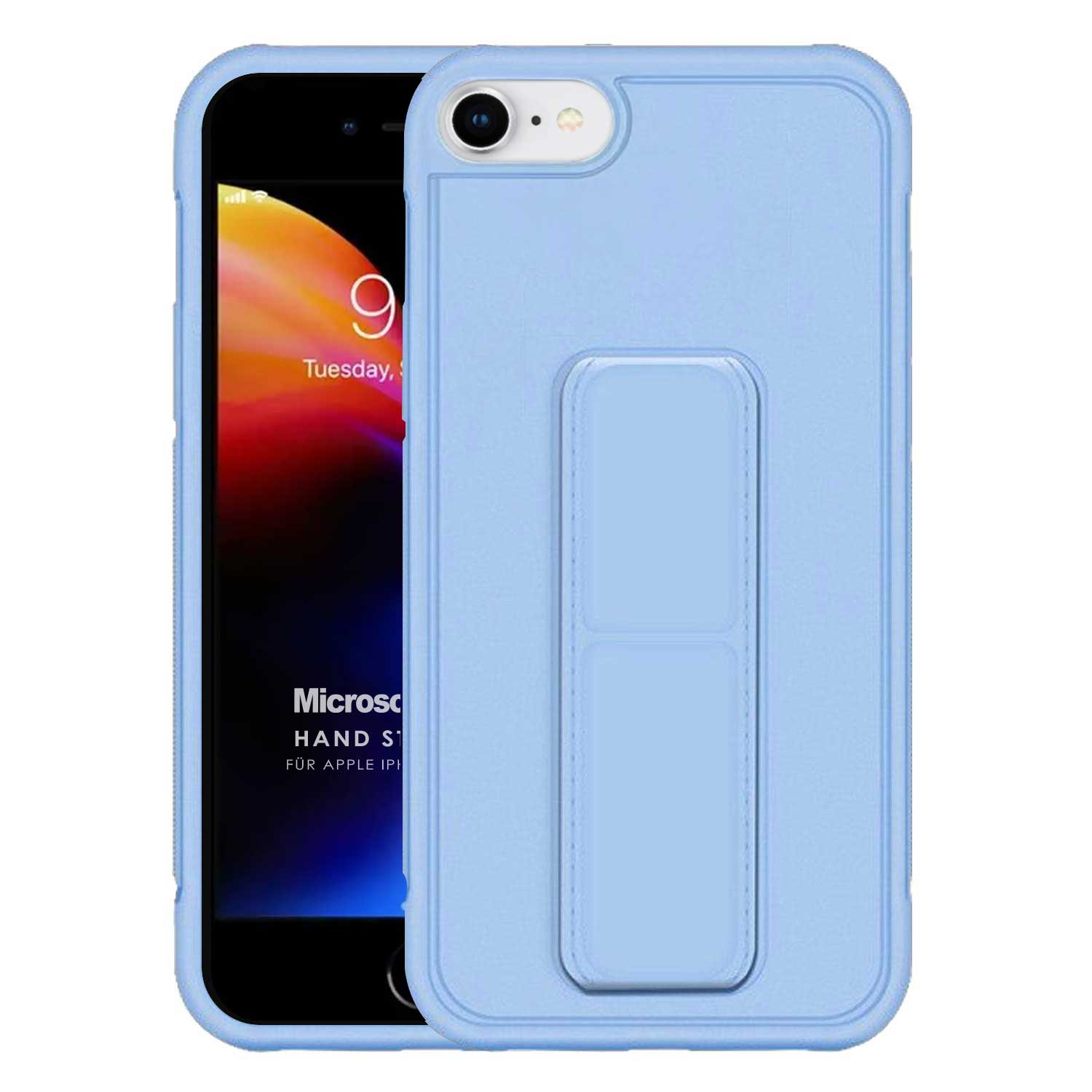 Microsonic Apple iPhone SE 2022 Kılıf Hand Strap Mavi