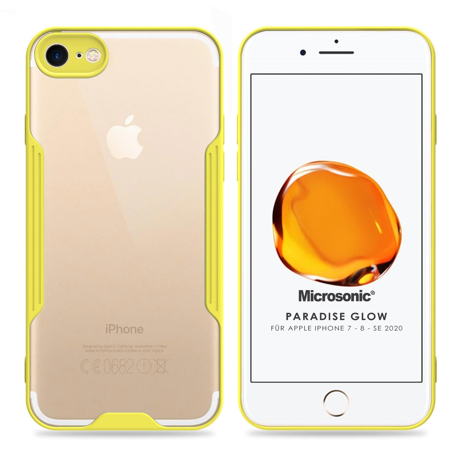 Microsonic Apple iPhone SE 2022 Kılıf Paradise Glow Sarı