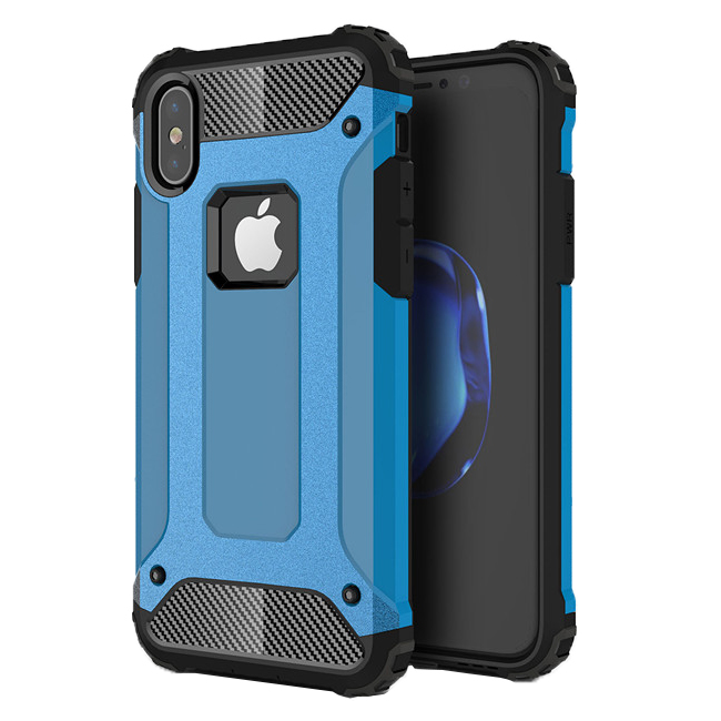Microsonic Apple iPhone XS 5 8 Kılıf Rugged Armor Mavi