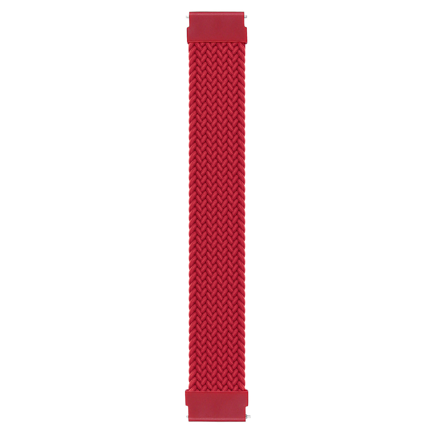 Microsonic Samsung Galaxy Watch Active 2 44mm Kordon Large Size 165mm Braided Solo Loop Band Kırmızı