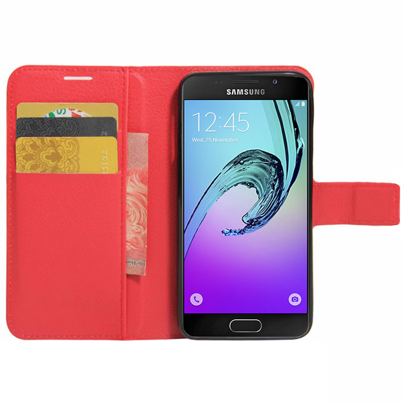 Microsonic Cüzdanlı Deri Samsung Galaxy A3 2016 Kılıf Kırmızı
