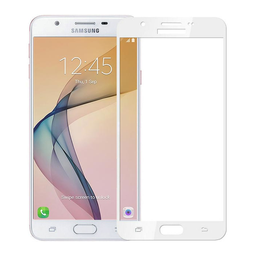 Microsonic Samsung Galaxy J7 Prime 3D Kavisli Temperli Cam Ekran koruyucu Kırılmaz Film Beyaz
